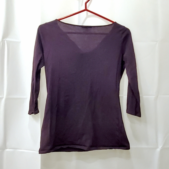 GAP Purple Cowl Neck Top 100% Pima Cotton - Picture 2 of 2